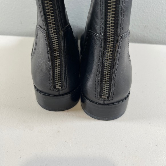Isaac Mizrahi Live Women's 7 Black and Brown Back Zip‎ Riding Boots - Picture 15 of 16
